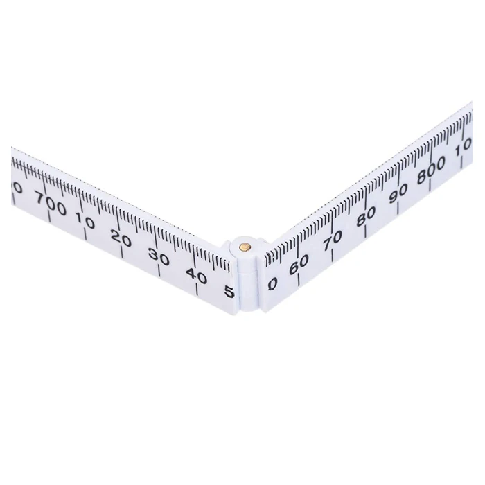2024 Custom Advertising Plastic Carpenter Folding Rule 1M 4F Durable 0.1mm Accuracy Zollock