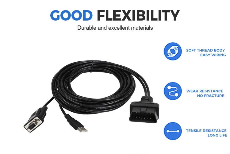 product obdii 16pin female to db9p female with usb j1962test obd2 to db9p usb cable for vga interface diagnostic diy programming-5