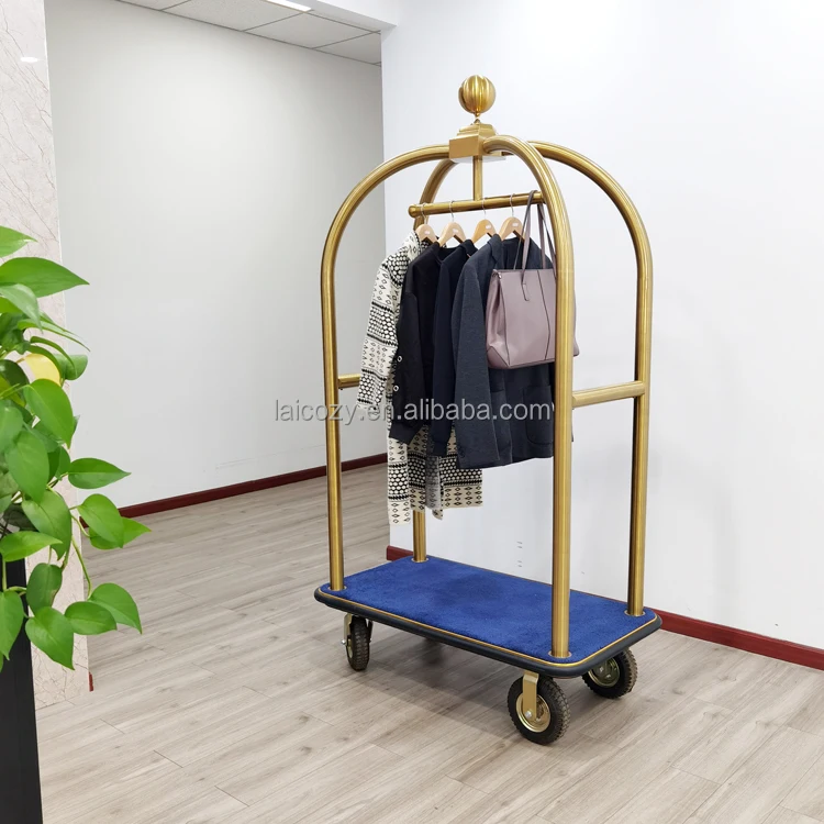 Titanium 304 Stainless Steel Concierge Birdcage Bellman Trolley - Buy ...