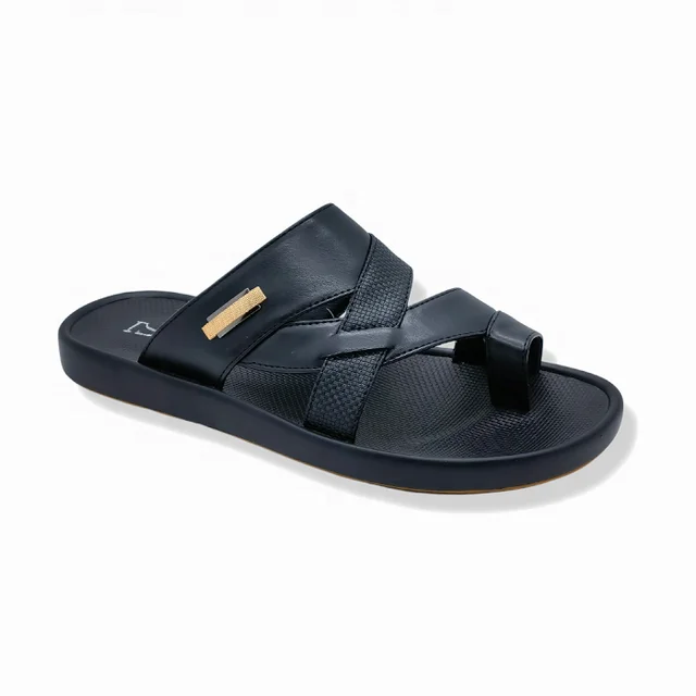 TEESON New Arabic Style Factory Leather Slipper Men Flip Flops New Design Beach Oem Customized