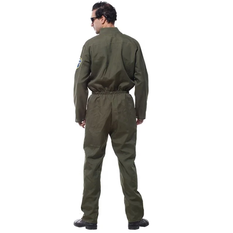 Carnival Halloween Air Force Uniform Costume Pilot Airline Outfit Cosplay Fancy Party Dress Custom