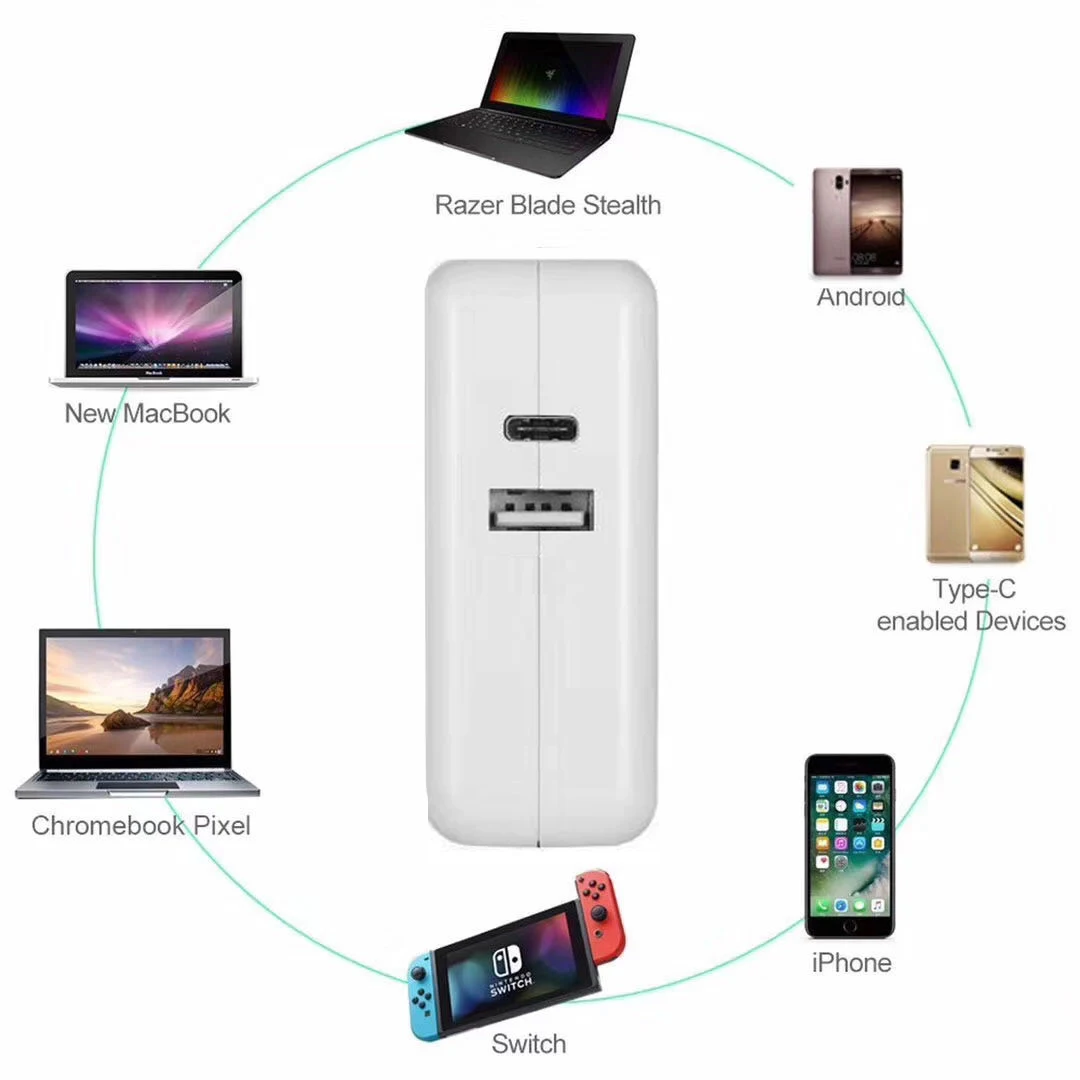 Адаптер питания, 18/29/30/61/87/96 Вт, Type C, 45/60/85 Вт