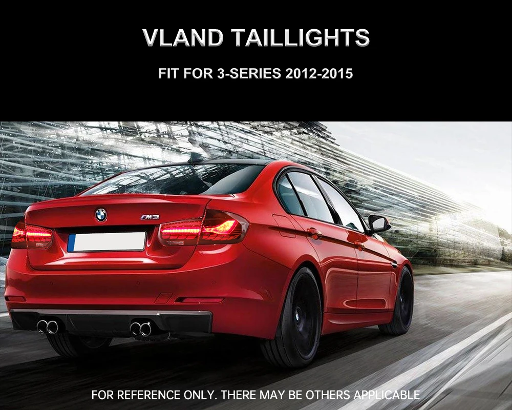 VLAND LED Taillight Rear Lamp Assembly 2012 2013 2014 2015 With Sequential Turn Signal With GTS Style For BMW F80 F35 F30