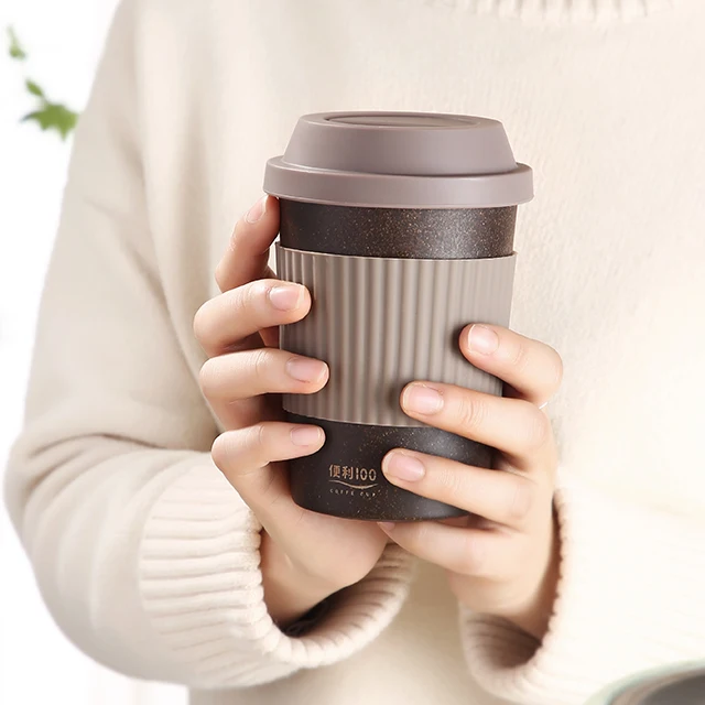 
BL202262-300ML10OZ натуральный эко оптовая продажа по индивидуальному заказу белый многоразовые рециркулированые биоразлагаемые шелуха кофе Кубок кофейный цвет кружки для путешествий 