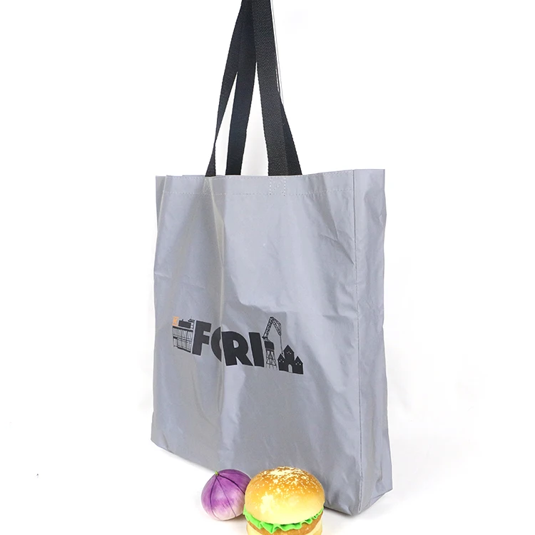 Promotional High Visibility Reflective Shopper Bag with Bottom and Gusset