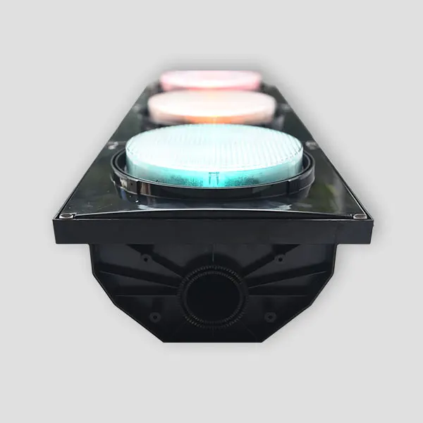 
 Прямая поставка с завода, 200 мм 12 В постоянного тока, светодиодный светофор с черным корпусом из поликарбоната  