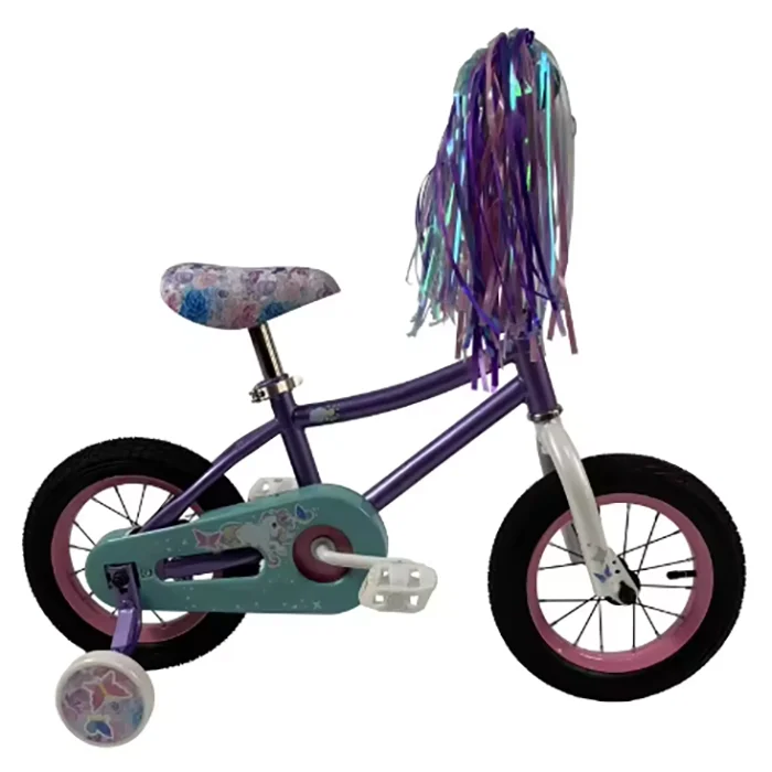 Girls 3-8 Years Old Kids Bicycle with Steel Frame Single Speed Cute Cartoon Design Training Wheels