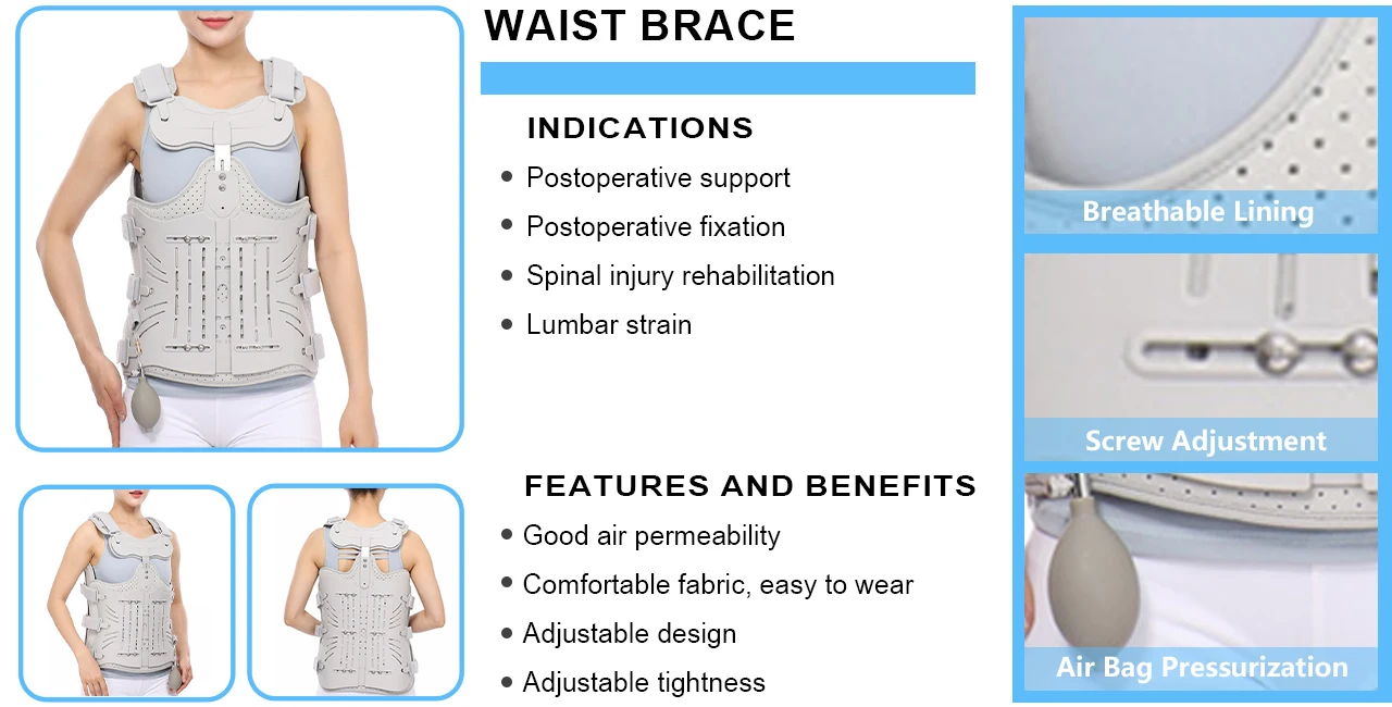 Thoracolumbar Fixation Brace With Lumbar Spine Protection For Adult