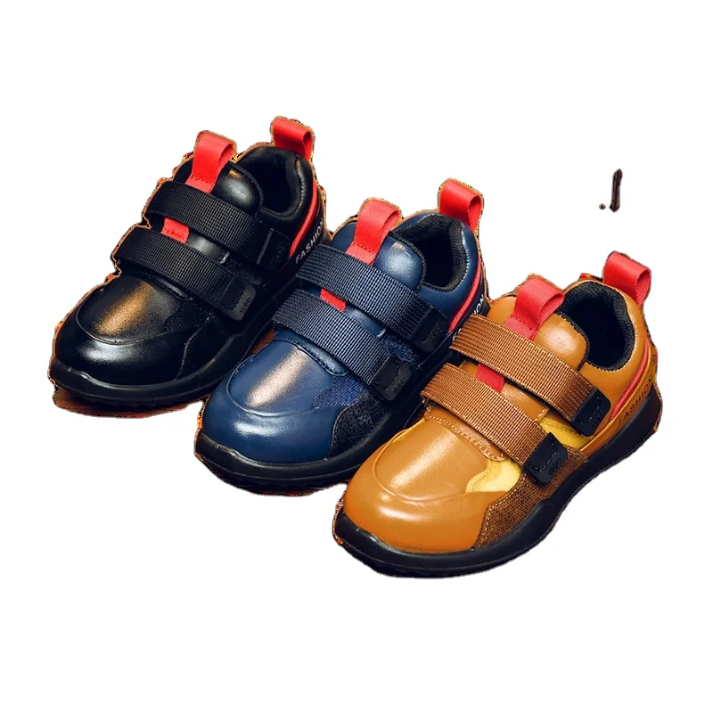 stylish genuine soft leather black school shoes for boy kids