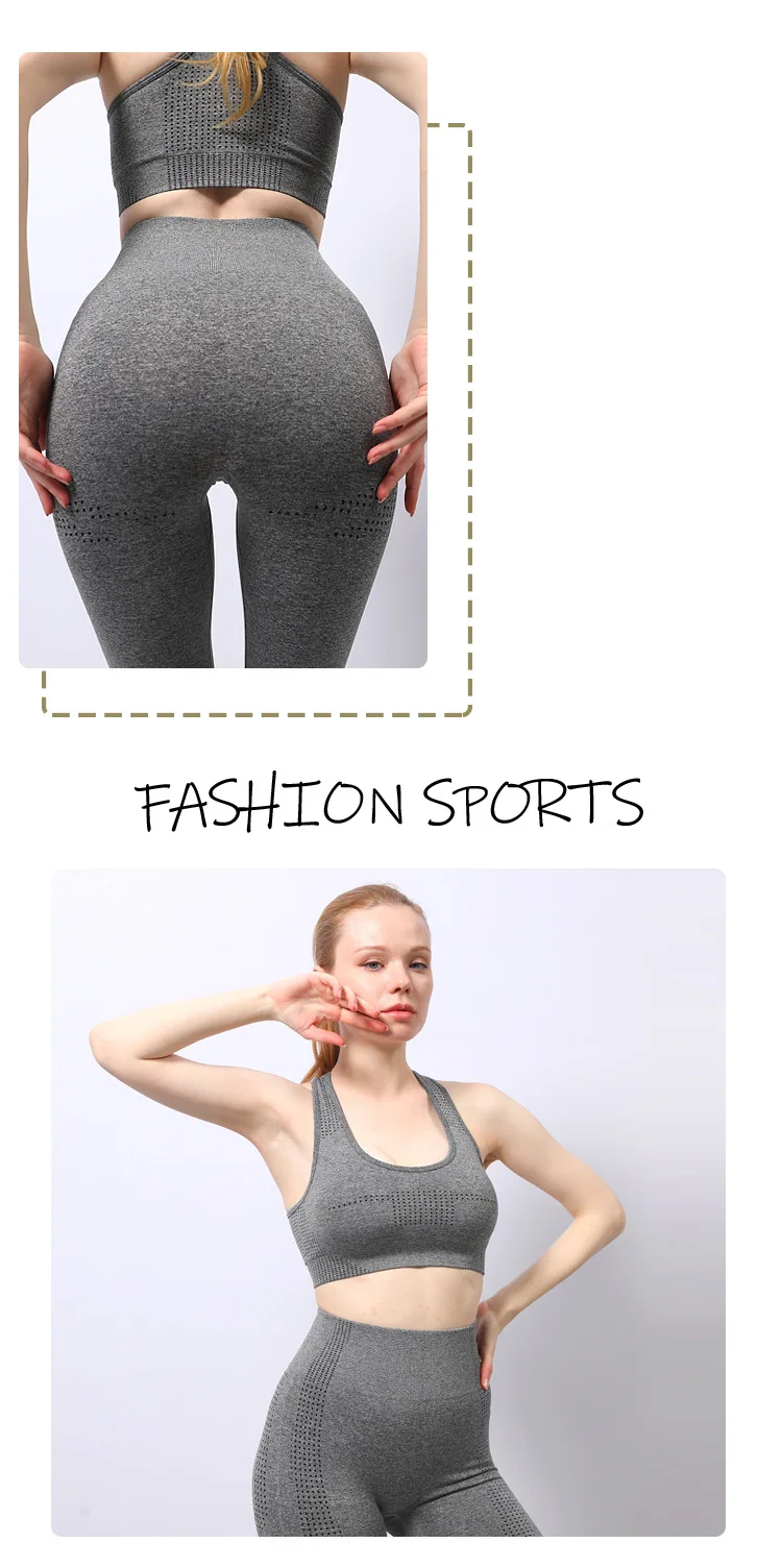 product factory wholesale women 2 piece outfits leggings sports bra long pants yoga wear set bra and leggings tights-60