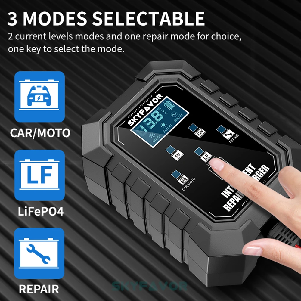 Factory price 6V 12V battery charger 6V 12V 1.5A Multi purpose SAE crocodile clip wire nose car motorcycle battery charger