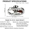 Satin Nickel Flush Mount, Crystal Ring