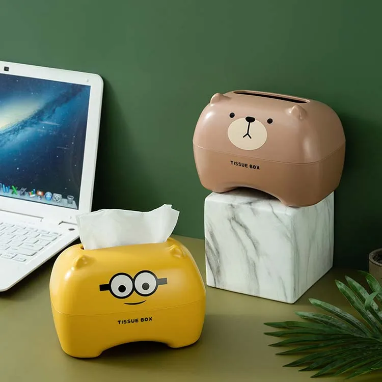 Most Popular Large Capacity Waterproof Cartoon Napkin Storage Box Simple Creative Design Tissue Pumping Tray