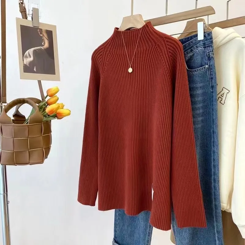 2024 Autumn High Quality Fashion Women S V Neck Long Sleeve Loose Plain   Hc07f7b4fbeba46268ed2728a18de00b6C 