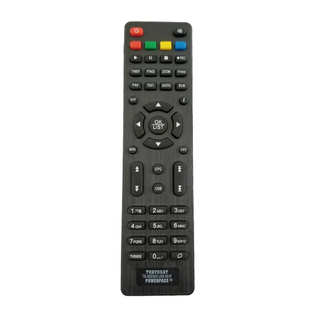 Hostrong Factory OEM ODM TOKYOSAT Remote Control Suitable for Smart TV Box Set Top Box STB 7500 TS-500/600 USB Support Custom