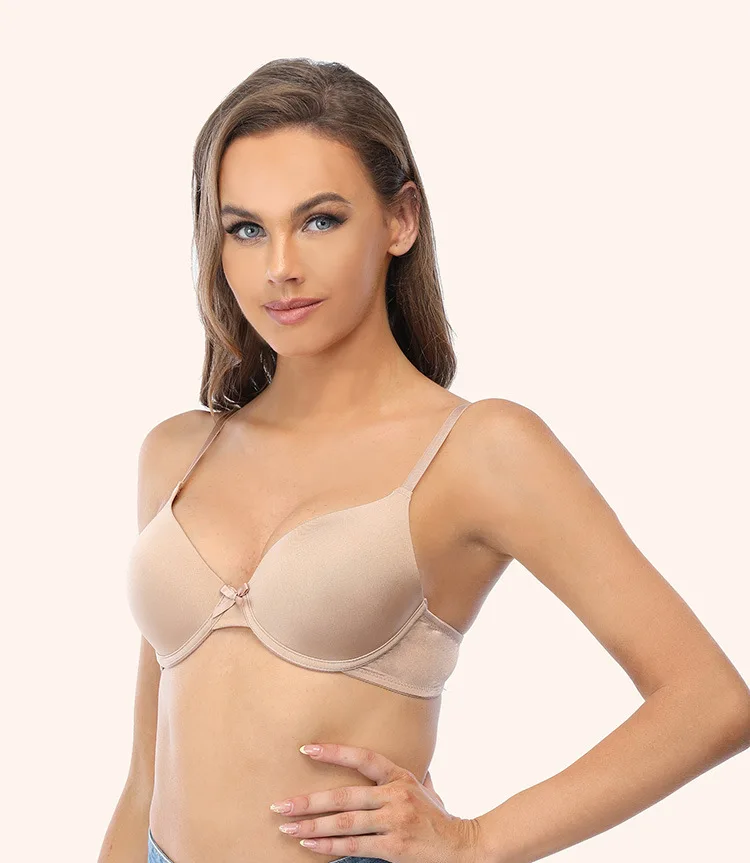 Wholesale Simple Solid Color Plus Size Bra Classic Breathable Push Up