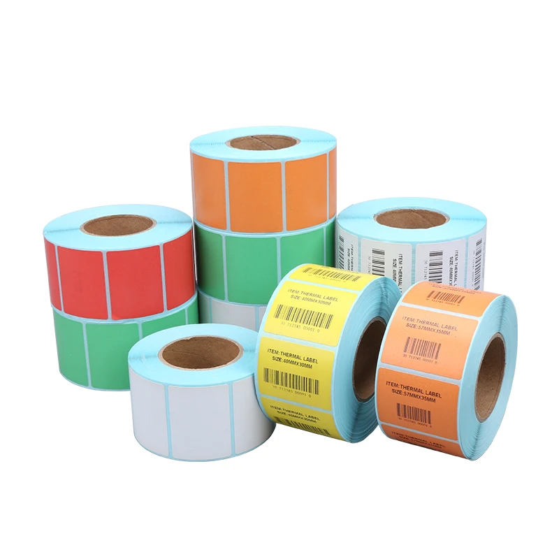 Custom Self Adhesive 4X6 Thermal Printing Label Sticker Roll Direct Barcode Labels Thermal Printer Coloured Sticker Label Roll