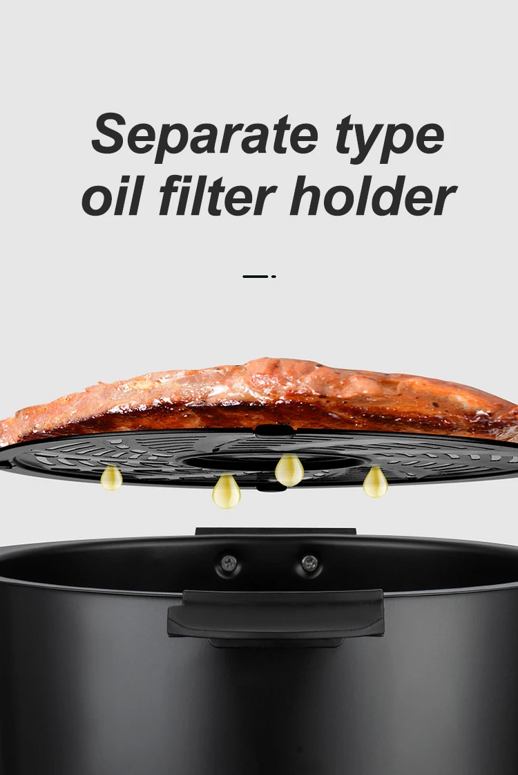 High Quality Food Grade Nonstick Coated Fryer 4.7l Large Capacity