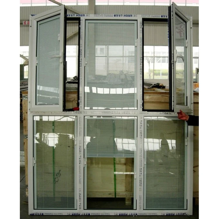 Modern European Aluminium Frame Adjustable Shutter windows Residential House High Security Louver Window