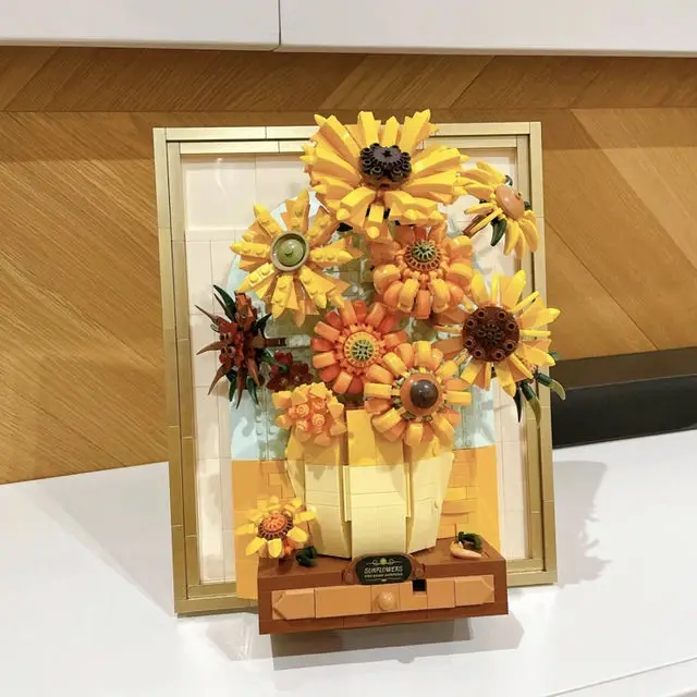 その他 BE@RBRICK Van Gogh Museum Sun flowers Van Gogh Sunflower Photo Frame - Model Brick Toys for Kids