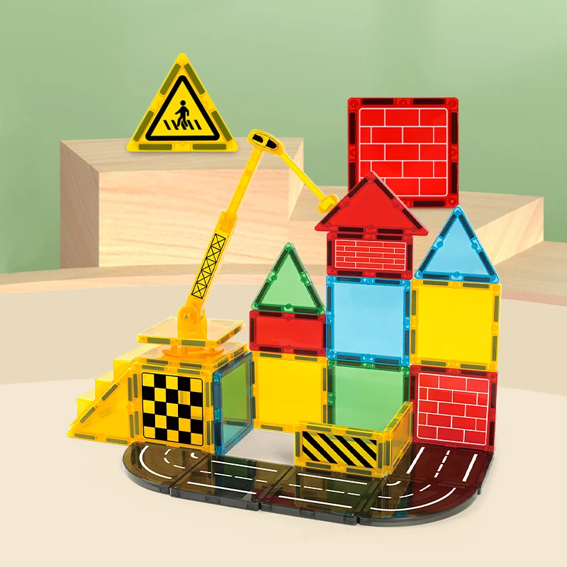 Magnetic Tiles 35-Piece STEM Building Set Sensory Construction Toys for Toddlers Kids Christmas Birthday Gifts Idea