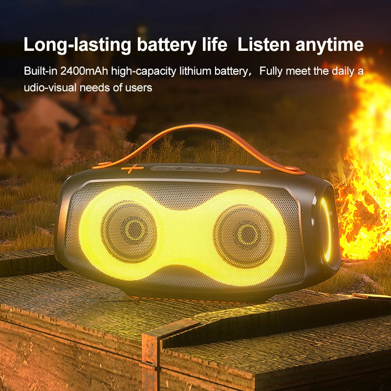 Boomboxes Speaker Sound Box Loudspeaker Wireless woofer Bluetooth Speaker With RGB Led Light
