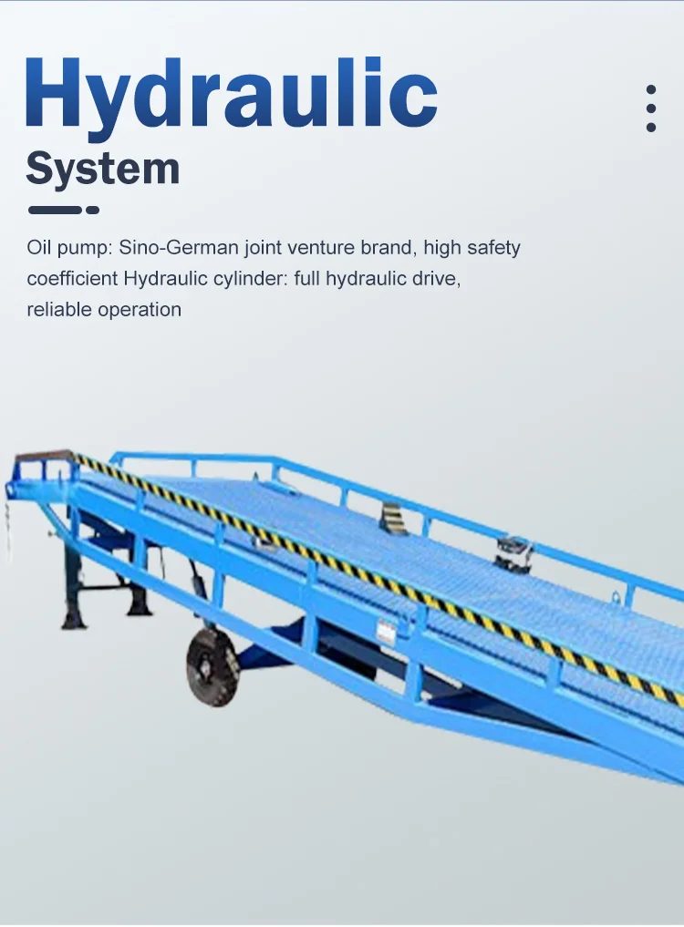 Manual Electrical Mobile Yard Ramp Portable Loading Dock Ramp For Work ...