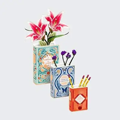 Creative Design Luxury Book Vase Bookshelf Decorative Wholesale Ceramic Vase for Wedding Center Piece