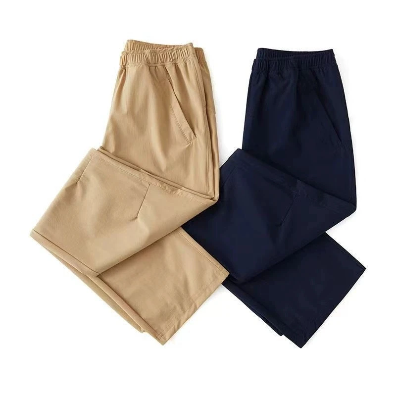 Boys Girls School Uniform Pants Khaki Students Trousers Summer