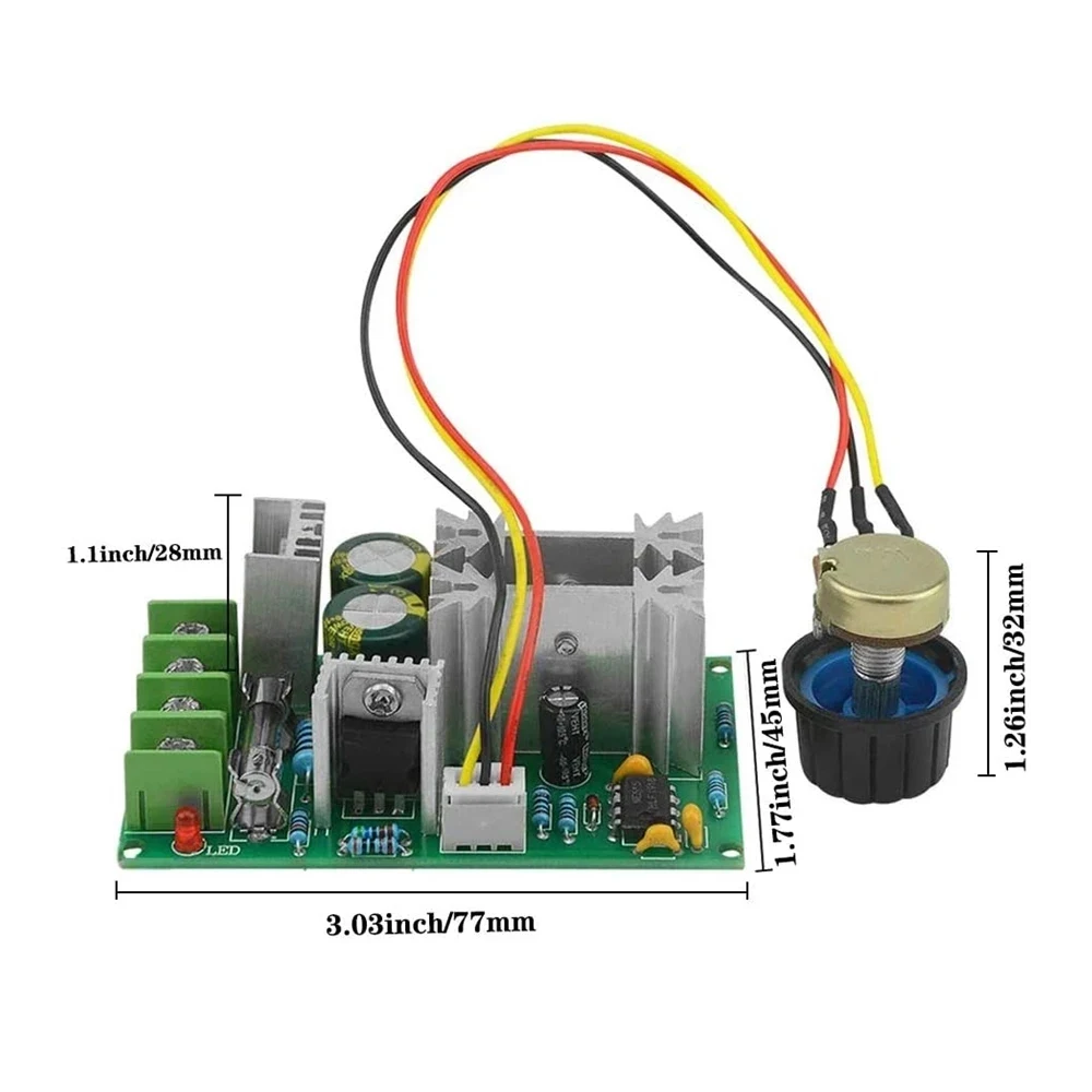 Speed Controllers Regulators, 1200W, 20A, PWM, 10V-60V - detail 10