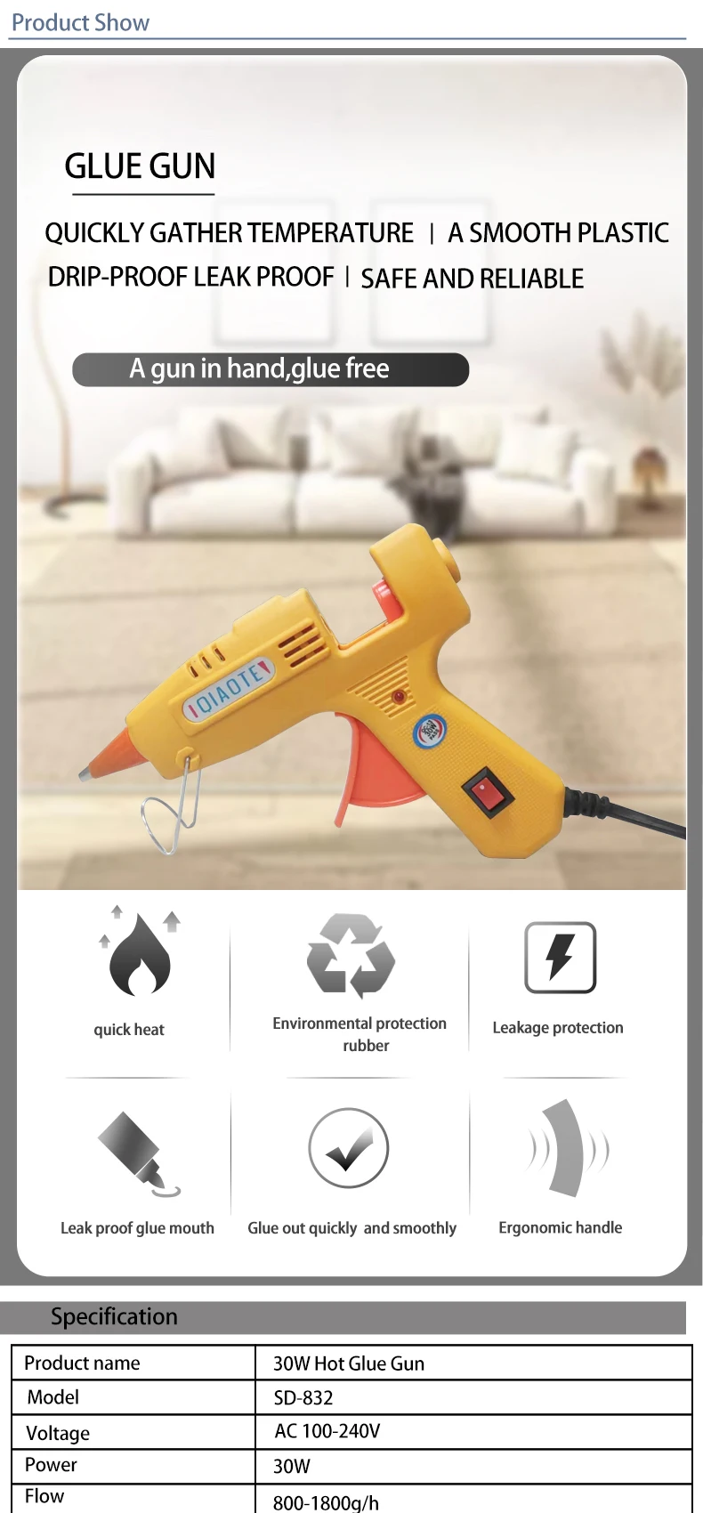 sundi3d custom hot melt glue gun