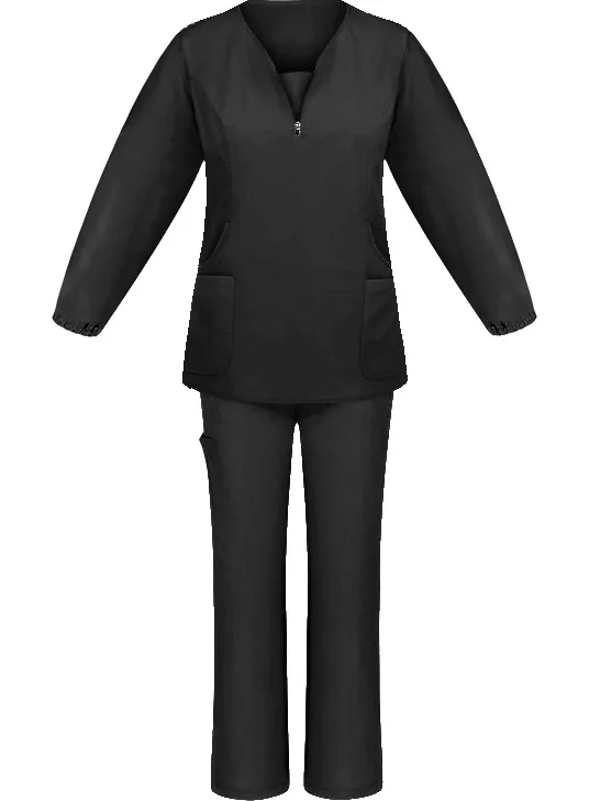 Ready To Ship Long Sleeve Medical Hospital White Scrubs Uniforms Sets