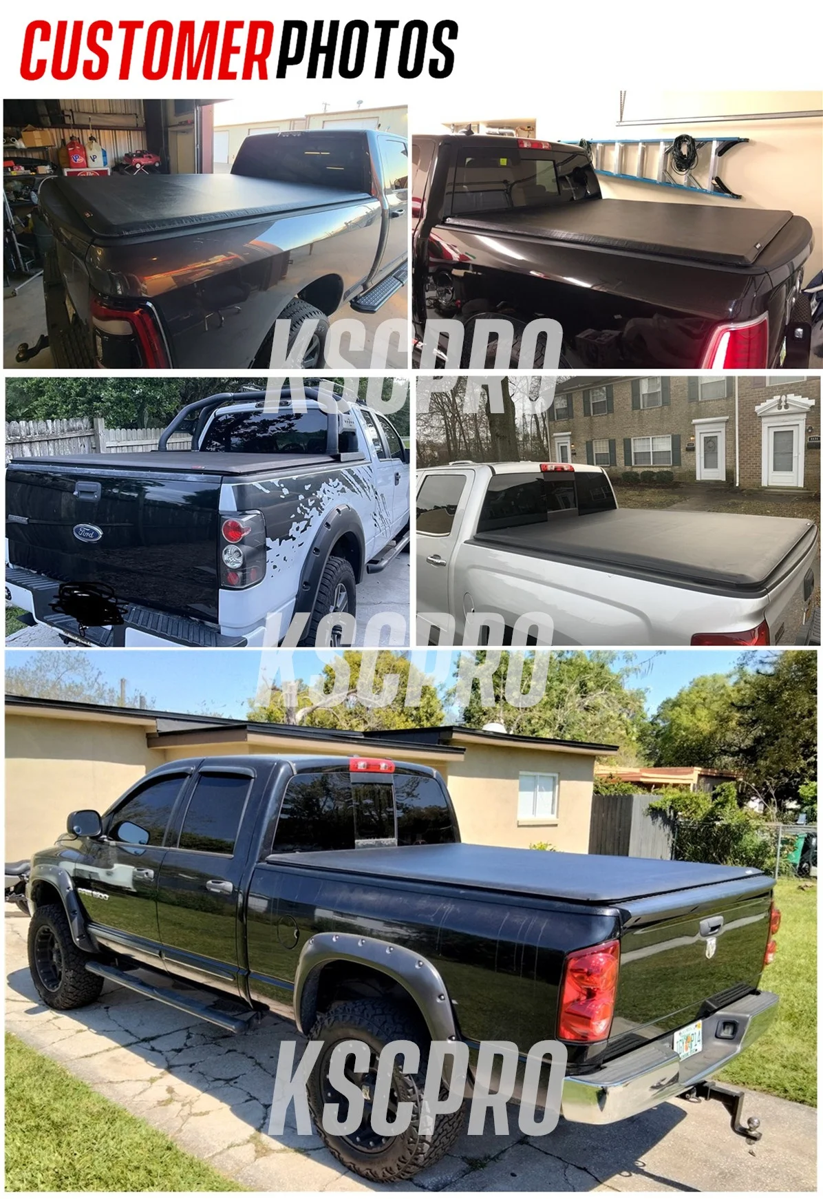 Kscauto Soft Roll Up Truck Bed Tonneau Cover For Chevy Colorado/gmc