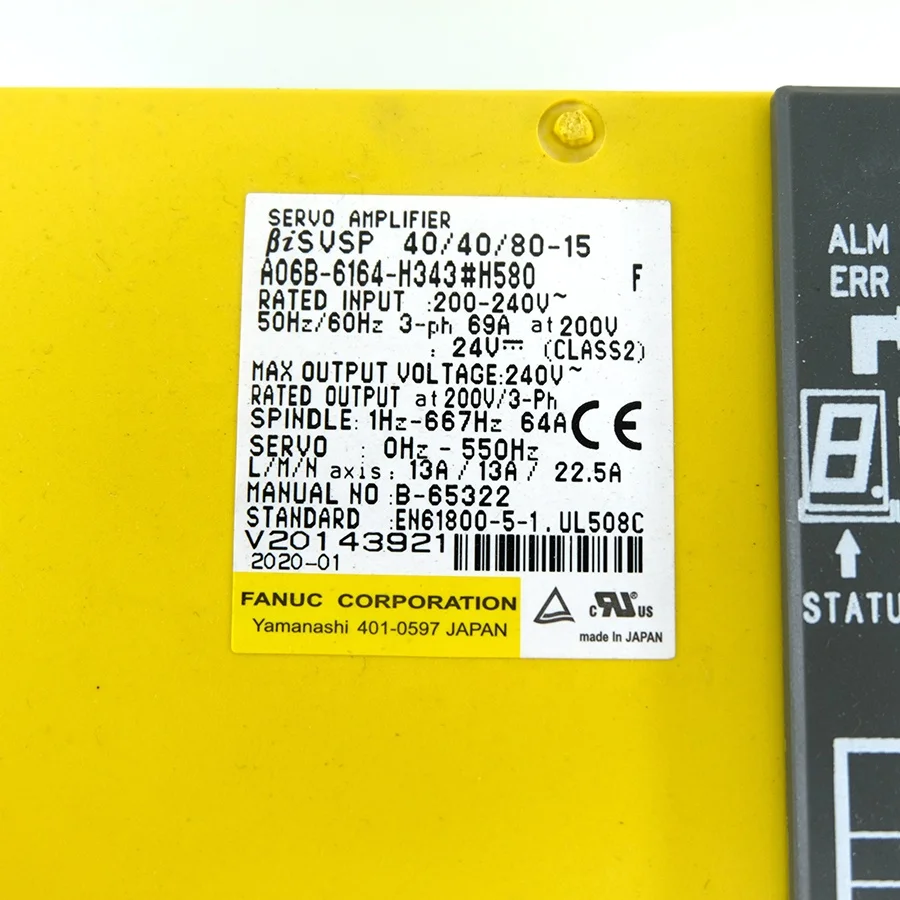 New Fanuc Servo Amplifier A06B-6164-H343#H580 Fanuc Driver