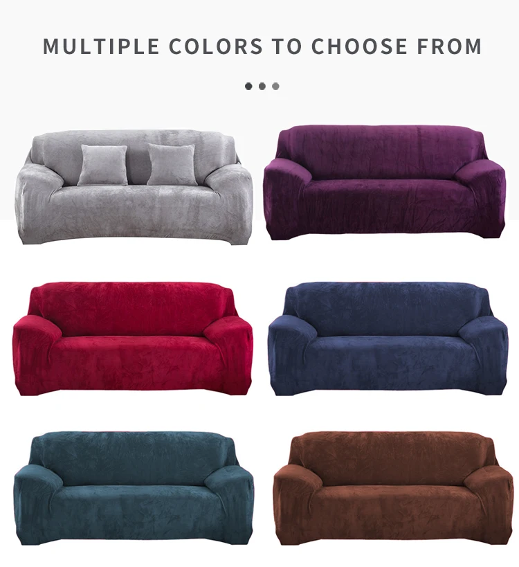 Wish Hot Velvet Sofa Cover Wholesale Elastic Protective Sofa Cover