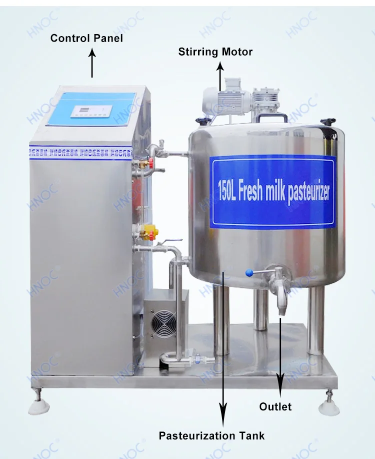 Small Scale Juice Ice Cream Milk Plant Pasteurizer Pasteurization