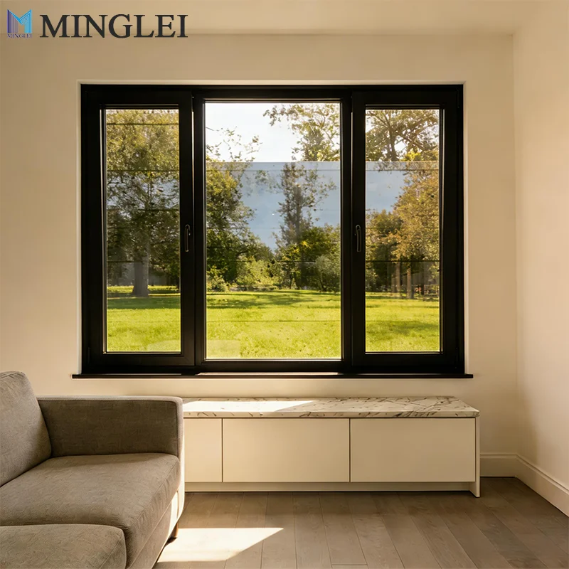 חלונות תרמיים לדיור עם שבירת חום מאלומיניום, בעלי מנגנון נטיה והיפוך, עם דירוג אנרגי סטר