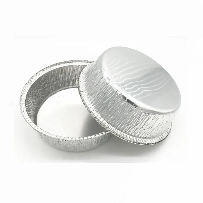 product tia yc91 11 inch round disc strong aluminum foil container storage tray fresh preserve foil container-2