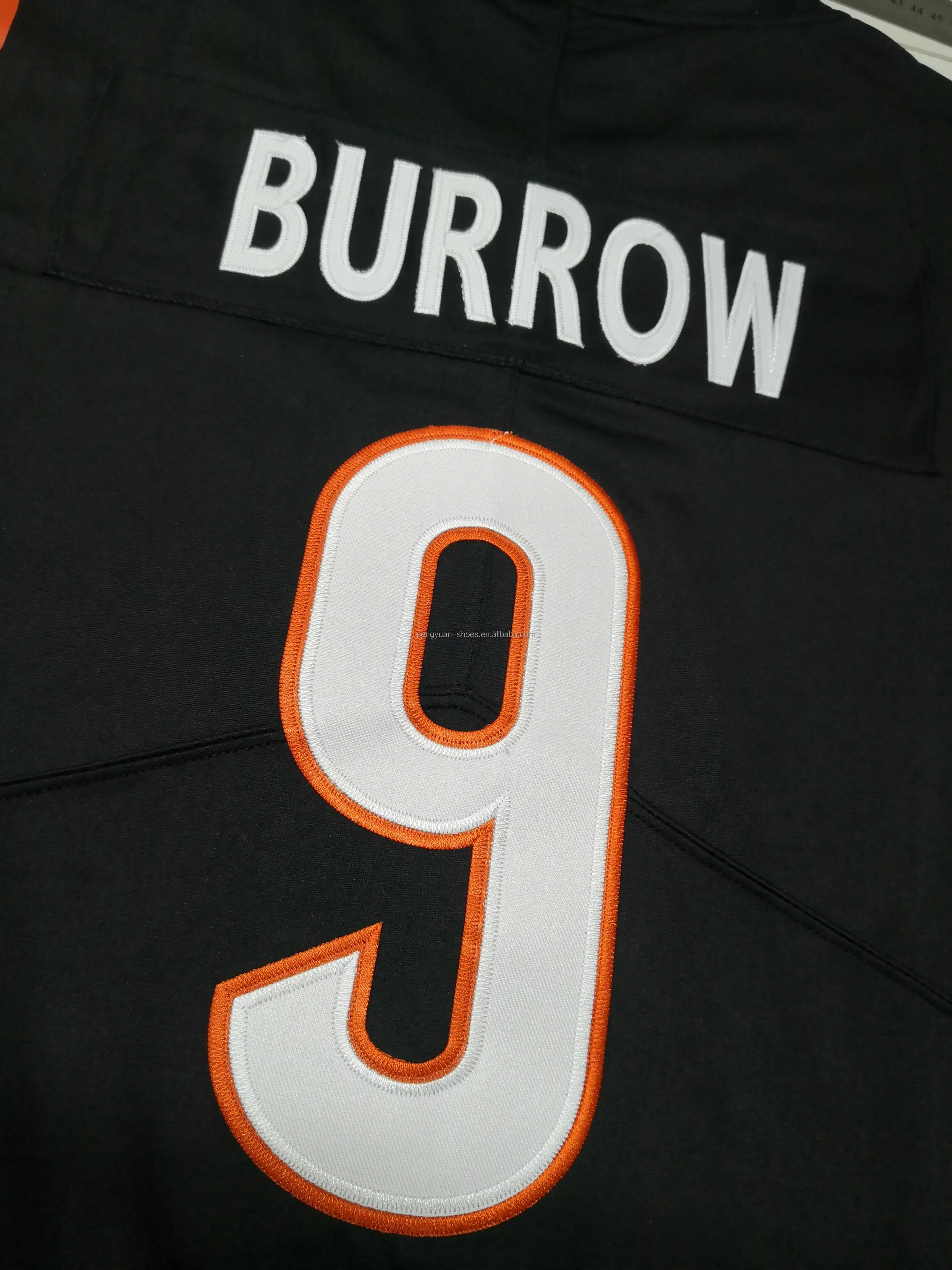 Wholesale Cincinnati 9 Joe Burrow Football Jersey 2 Evan McPherson JaMarr  Chase Tee Higgins 28 Joe Mixon football jerseys stitched From m.