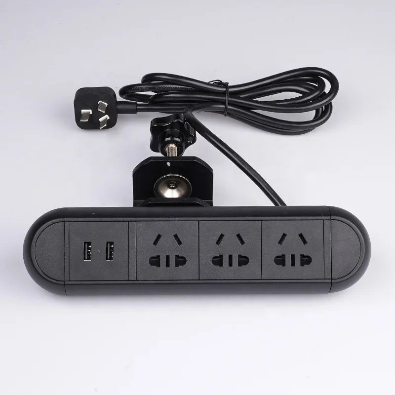 New GB Cable Table Box Charging Clamp Desk Power Socket