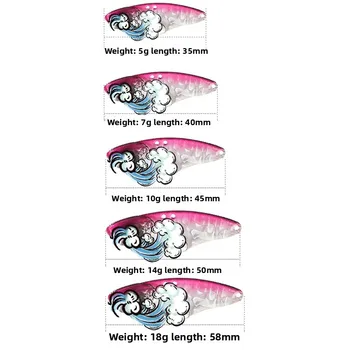 Custom Metal Vib Dragon Tooth Luya Artificial Hard Bait Lure Fishing Gear for Far Cast with Hooks Wholesale – Metal Jig – view 3