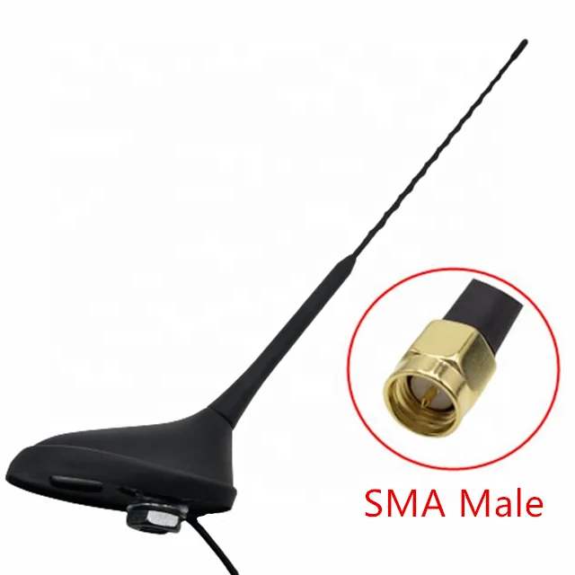 Haaienvinantenne, Autoantenne, Akozon 3 in 1 Radiosignaal Dakantenne Universeel voor Campers/Vrachtwagens/SUV's