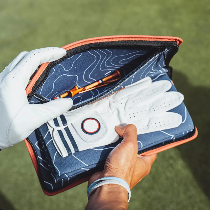 Premium Leather Golf Wallet Golf Accessories Tee Holder Case Gift For