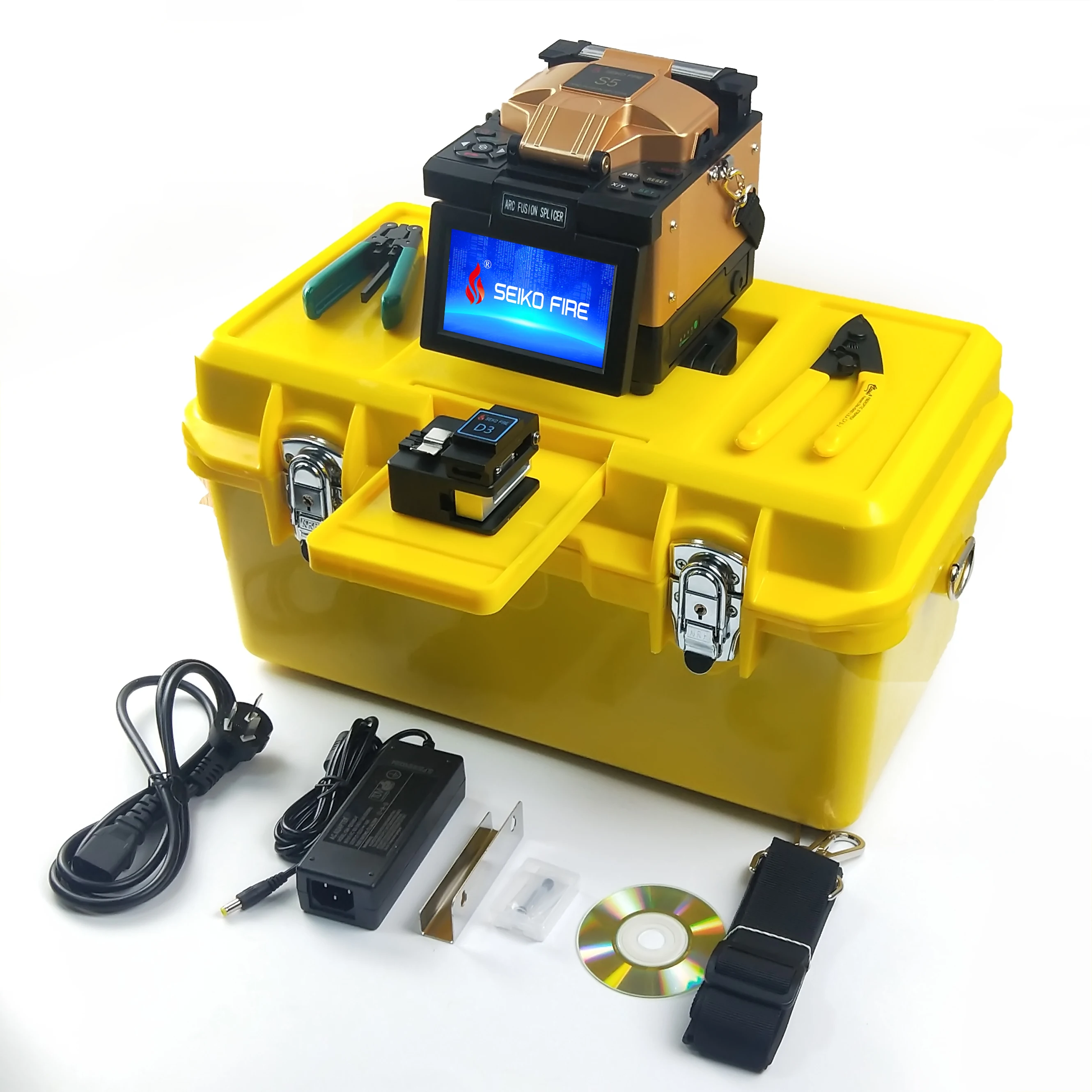 Automatic Fusion Splicing Machine Fiber Optic Fusion Splicer S5 China New Design Fiber Splicer Optical Fiber Fusion Splicing Mac