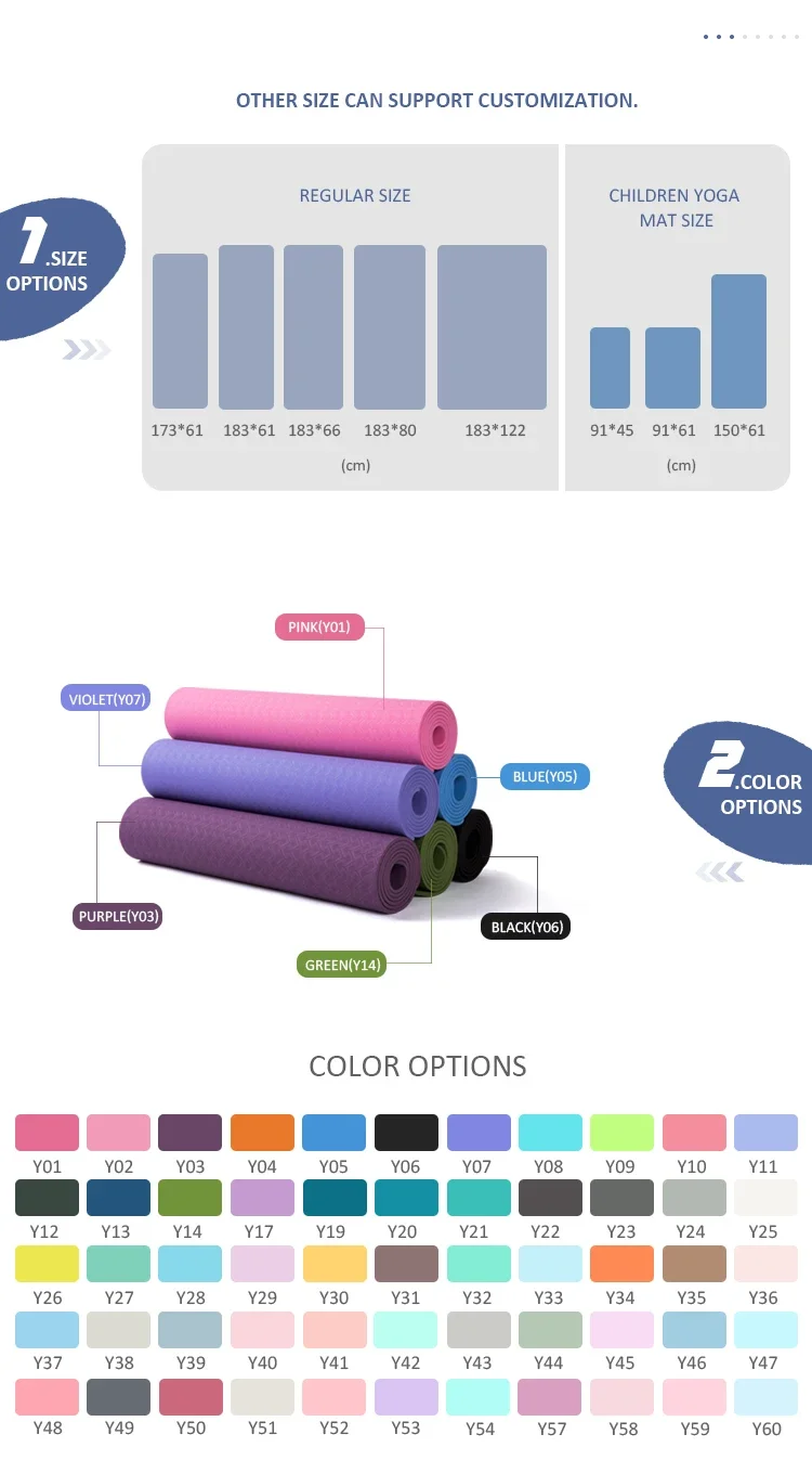 High Quality Double 122cm Big Size Pilates Exercise Fitness Eco Friendly Non Slip TPE Yoga Mat