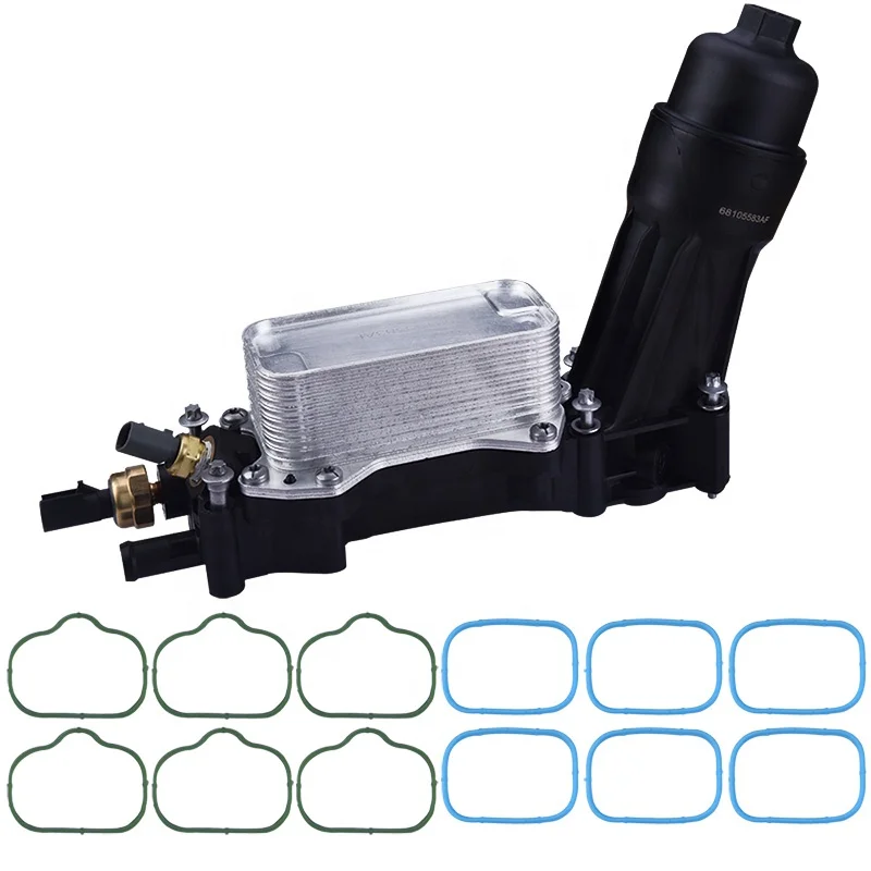 68105583af Oil Filter Adapter Housing With Gaskets Fit Dodge Ram