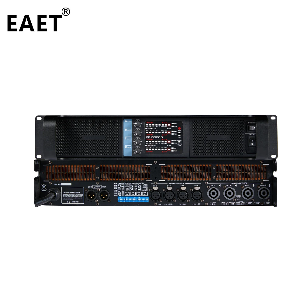 FP10000Q Class TD 4 Channels 10000 Watts Switching Power Amplifier Outdoor Audio 10000 Watt  Professional Subwoofer Amplifier