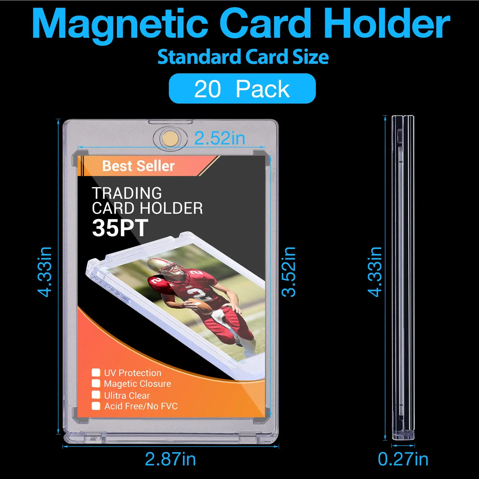 China Made Card Storage Ultra PRO One-Touch 35pt Magnetic Card Holder ...
