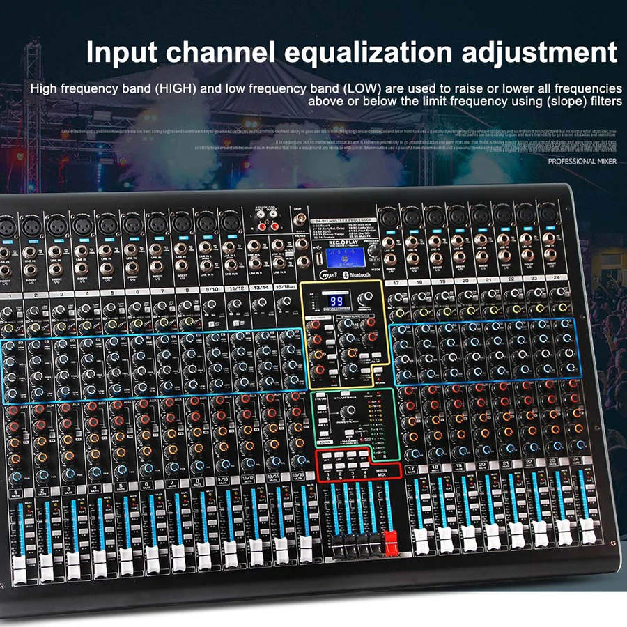 Biner Dx24c Professional Audio Mixer Builtin 99 Kinds Of Dsp Reverb
