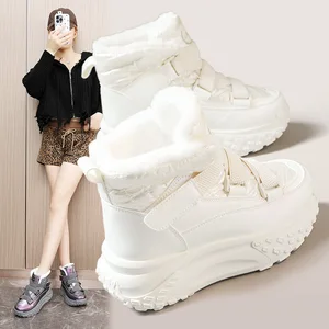 ZY0023 Fashion Thick Soled Plush Cotton Shoes Sports High-top Winter Snow Boots Outside Casual Shoes